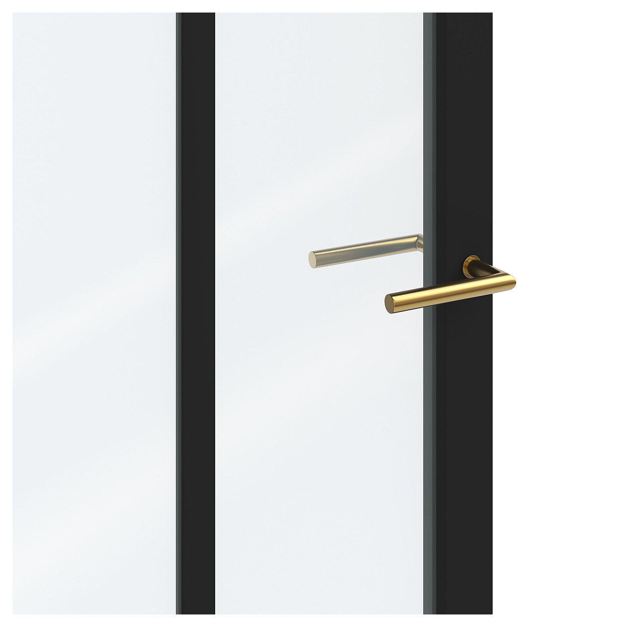 Binnendeur Skantrae SSL 14517 Blank Glas Zwart Gelakt